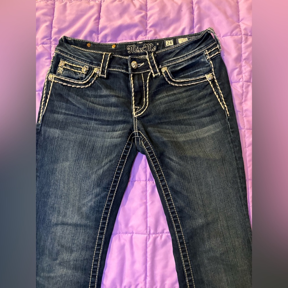 Miss me jeans Cleo Stitched Low Rise Bootcut Jean - Picture 2 of 7